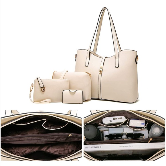 4pcs set tote Leather Handbag - Picture 6 of 6
